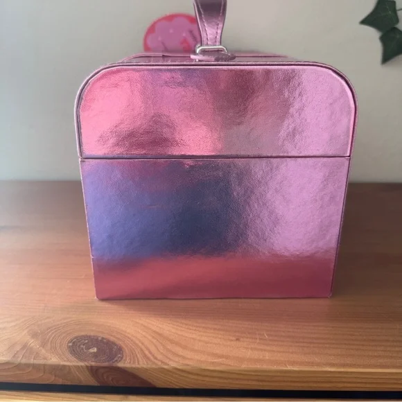 Ulta Beauty Pink Cosmetic Case with Eyeshadow Palettes & Brushes